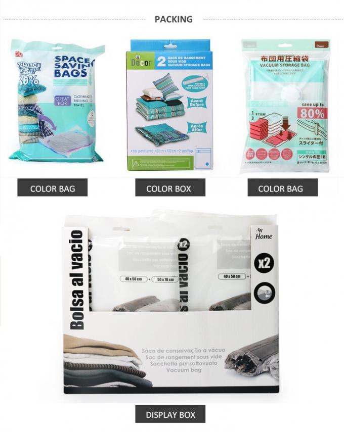 Tay nhấn du lịch túi lưu trữ chân không Cuộn lên túi không gian chân không 7