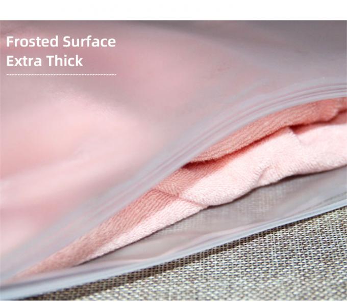 Túi khóa kéo CPE kích thước tùy chỉnh Túi đóng gói mờ mờ với khóa kéo để vận chuyển 2