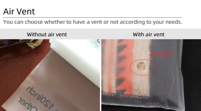 Túi khóa kéo CPE kích thước tùy chỉnh Túi đóng gói mờ mờ với khóa kéo để vận chuyển 1