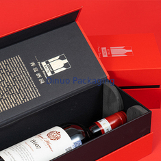 Hộp giấy in vàng nóng tùy chỉnh Hộp quà tặng gói rượu vang trắng đỏ tùy chỉnh để giao hàng