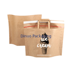 100% Túi giấy Kraft Mailer có thể phân hủy sinh học Tự dính Các mặt và Gusset dưới cùng