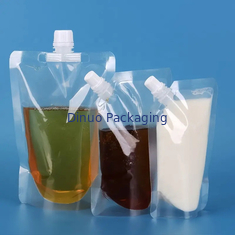In ống đồng tùy chỉnh Đứng lên túi chất lỏng Túi đựng nước uống trong suốt