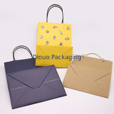 Thùng đóng gói giấy Kraft Thùng đóng gói giấy Kraft Gift Crafts Mua sắm Thùng phân hủy sinh học với tay cầm xoắn