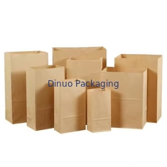 Cửa sổ giấy Kraft màu nâu dùng một lần cho bánh mì, bánh sandwich đáy phẳng