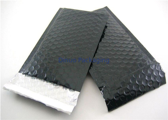 PET Black Bubble Lined Envelopes , 6x10 Bubble Mailers Size 0 Impact Strength