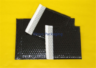 PET Black Bubble Lined Envelopes , 6x10 Bubble Mailers Size 0 Impact Strength