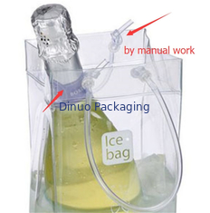 Túi nhựa PVC không độc hại, bao bì đựng rượu Ice Cube có tay cầm