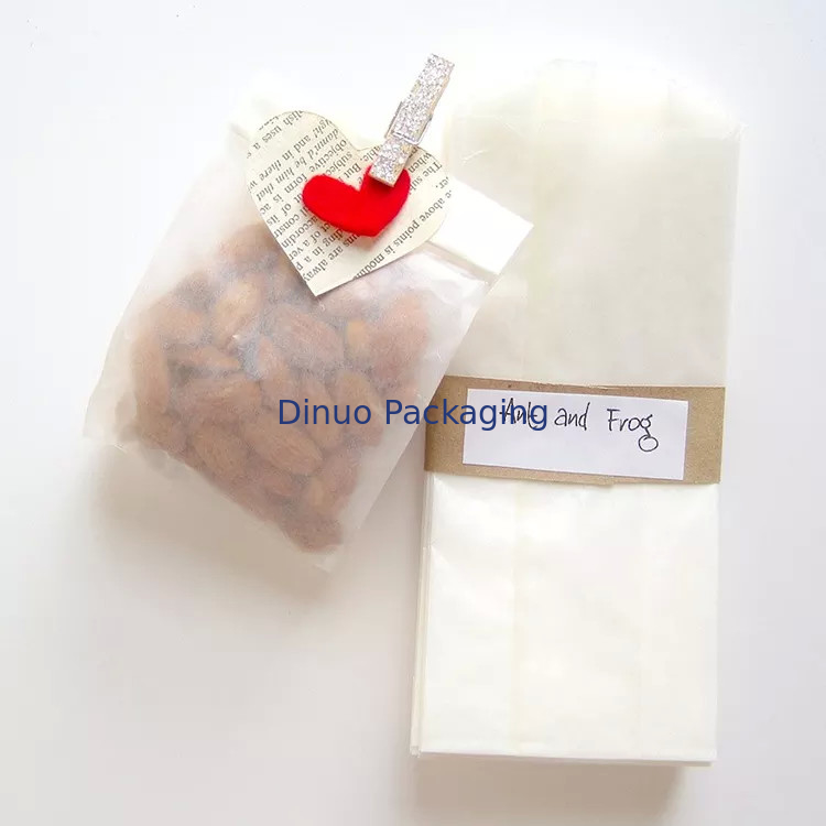 Phong bì thủy tinh phẳng có thể phân hủy sinh học được lót hình chữ V đáy sắc nét Túi bánh quy giấy kraft