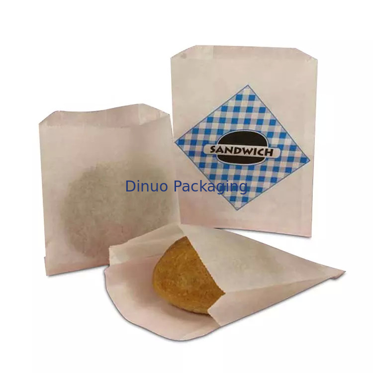 Phong bì thủy tinh phẳng có thể phân hủy sinh học được lót hình chữ V đáy sắc nét Túi bánh quy giấy kraft