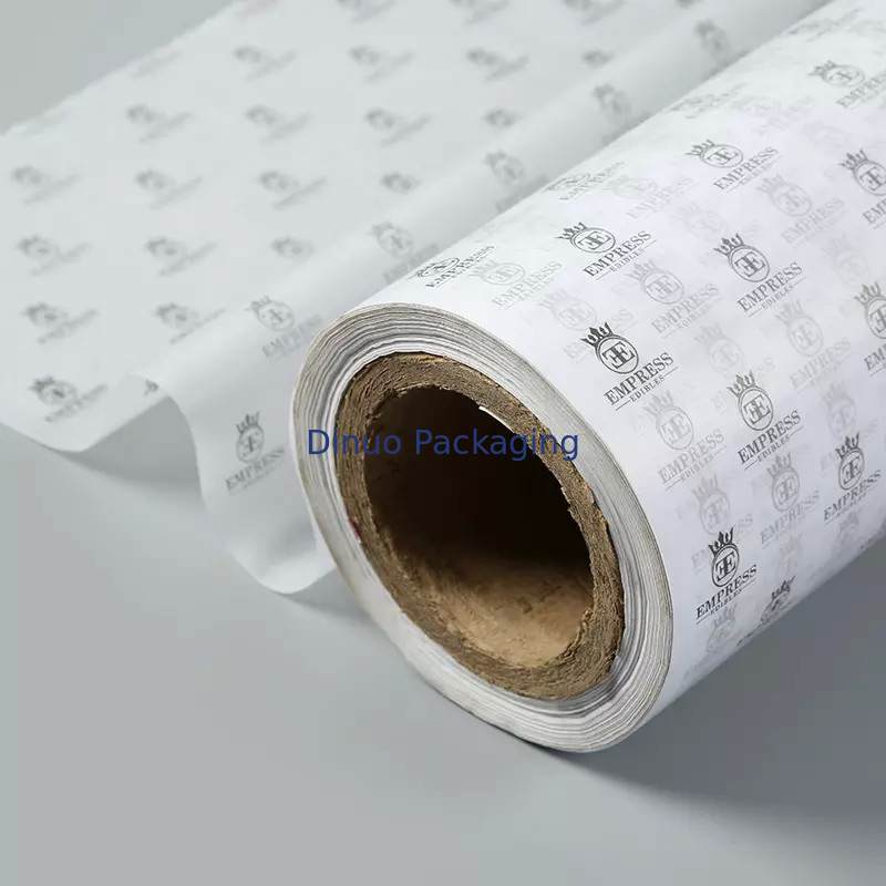 Giấy gói kim loại màu trắng và vàng có thương hiệu dành cho túi xách / trang sức nữ