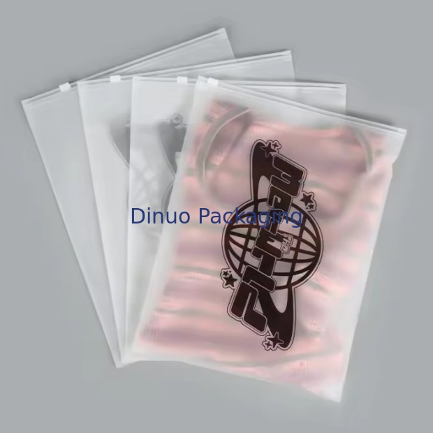Thùng đóng gói Zipper Frosted Custom Cpe Plastic Clear Zip Bag Thùng nhựa có thể đóng lại cho quần áo