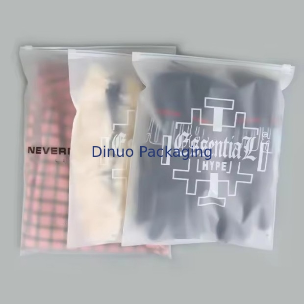Thùng đóng gói Zipper Frosted Custom Cpe Plastic Clear Zip Bag Thùng nhựa có thể đóng lại cho quần áo
