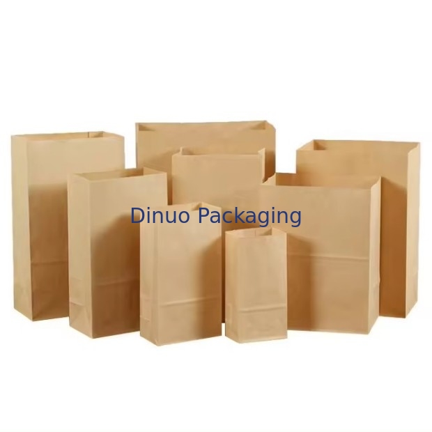 Cửa sổ giấy Kraft màu nâu dùng một lần cho bánh mì, bánh sandwich đáy phẳng