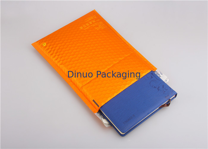 Orange Metallic Padded Envelopes Custom Bubble Mailers 35x330mm #H Eco Friendly