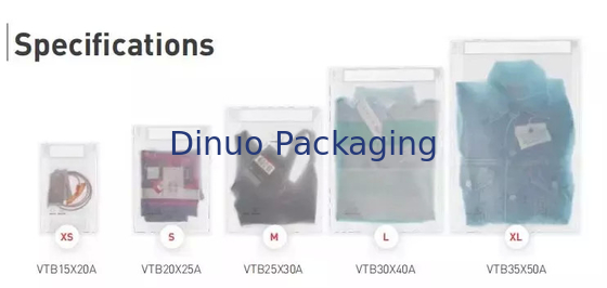 Túi giấy thủy tinh trong suốt may mặc không nhựa Gusset cho áo phông