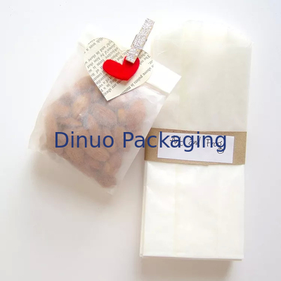 Phong bì thủy tinh phẳng có thể phân hủy sinh học được lót hình chữ V đáy sắc nét Túi bánh quy giấy kraft