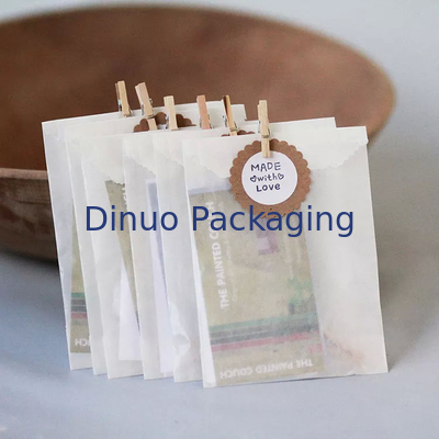 Phong bì thủy tinh phẳng có thể phân hủy sinh học được lót hình chữ V đáy sắc nét Túi bánh quy giấy kraft