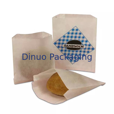 Phong bì thủy tinh phẳng có thể phân hủy sinh học được lót hình chữ V đáy sắc nét Túi bánh quy giấy kraft
