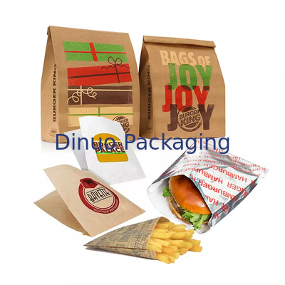 Phong bì thủy tinh phẳng có thể phân hủy sinh học được lót hình chữ V đáy sắc nét Túi bánh quy giấy kraft