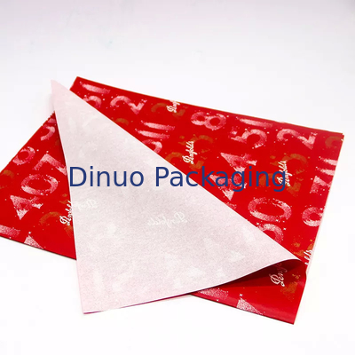 Gói quà Giáng sinh Bao bì Giấy lụa màu đỏ với lá vàng In hoa