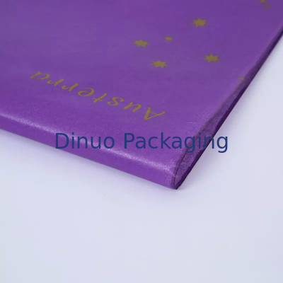 50 X 70cm Dập vàng Giấy gói sang trọng Giấy lụa thân thiện với môi Logo tùy chỉnh