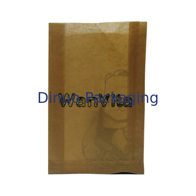 Thực phẩm Túi giấy sáp có thể phân hủy sinh học trong mờ với dải dính phong bì Gusset Glassine