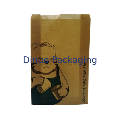 Thực phẩm Túi giấy sáp có thể phân hủy sinh học trong mờ với dải dính phong bì Gusset Glassine