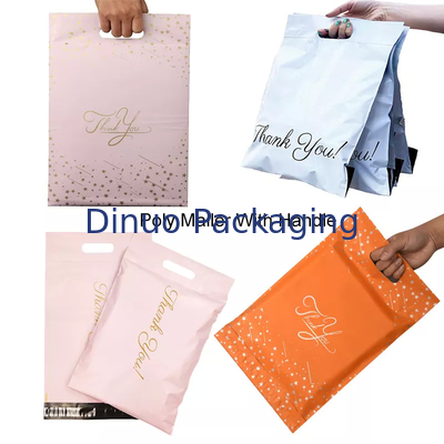 In túi nhựa tái chế Poly Mailer Bao bì quần áo Túi chuyển phát nhanh có tay cầm