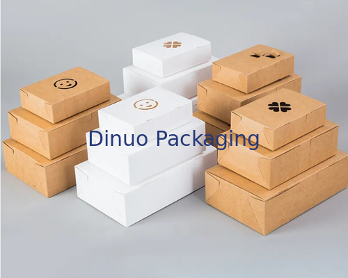 Logo in UV Hộp giấy kraft với giấy thẻ vàng Màu tùy chỉnh