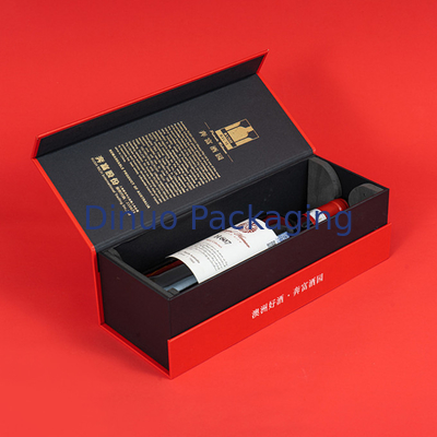 Hộp giấy in vàng nóng tùy chỉnh Hộp quà tặng gói rượu vang trắng đỏ tùy chỉnh để giao hàng