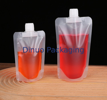 Thực phẩm được in tùy chỉnh Lớp trong suốt Đứng lên Túi đựng nước bằng nhựa Túi đựng nước uống