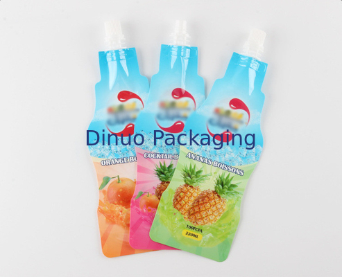 Túi Doypack in tùy chỉnh Nước giải khát Chai hình vòi Nhôm Foil Đứng lên Túi có vòi