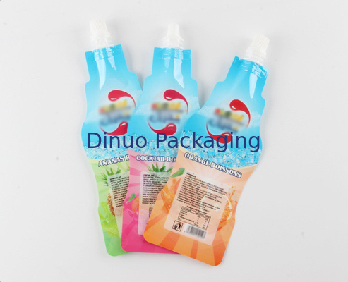 Túi Doypack in tùy chỉnh Nước giải khát Chai hình vòi Nhôm Foil Đứng lên Túi có vòi