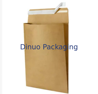 Túi đựng thư bằng giấy nguyên chất có thể tái chế 100% có miếng vải ở hai bên và đáy