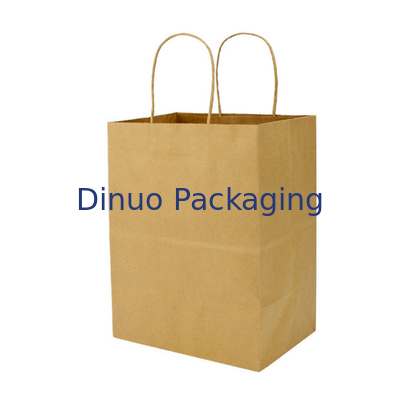 Quà tặng Logo tùy chỉnh màu nâu Mua sắm Túi giấy Kraft có tay cầm Túi giao hàng cà phê