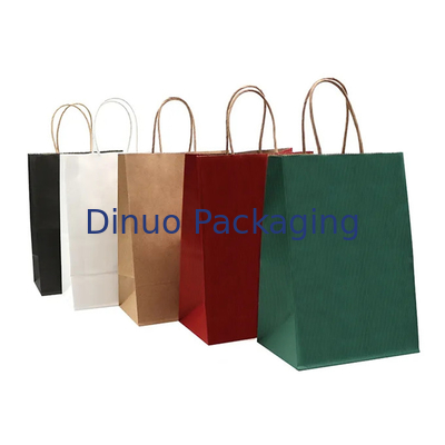 Giấy Kraft Túi Tote Takeaway Nướng Bánh Ngọt Trà Sữa Mua Sắm Túi Giấy Quà Tặng