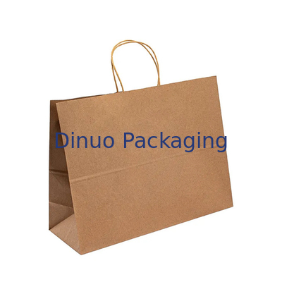 Giấy Kraft Túi Tote Takeaway Nướng Bánh Ngọt Trà Sữa Mua Sắm Túi Giấy Quà Tặng