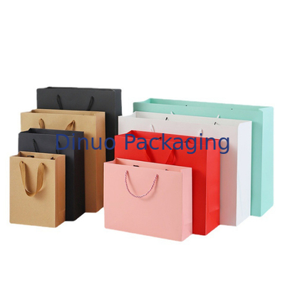 Túi đựng hàng đầu có thể phân hủy sinh học có thể tái sử dụng Túi đóng gói quà tặng bằng giấy kraft tùy chỉnh