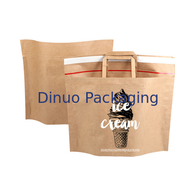 100% Túi giấy Kraft Mailer có thể phân hủy sinh học Tự dính Các mặt và Gusset dưới cùng