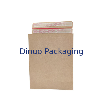100% Túi giấy Kraft Mailer có thể phân hủy sinh học Tự dính Các mặt và Gusset dưới cùng