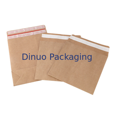 100% Túi giấy Kraft Mailer có thể phân hủy sinh học Tự dính Các mặt và Gusset dưới cùng