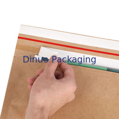 100% Túi giấy Kraft Mailer có thể phân hủy sinh học Tự dính Các mặt và Gusset dưới cùng