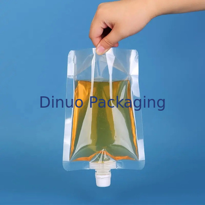 In ống đồng tùy chỉnh Đứng lên túi chất lỏng Túi đựng nước uống trong suốt