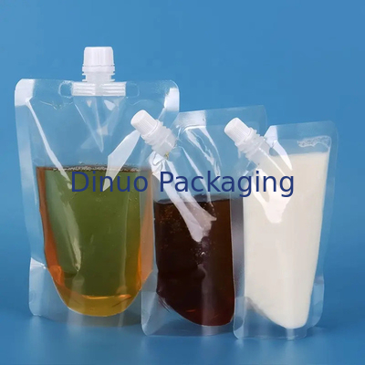 In ống đồng tùy chỉnh Đứng lên túi chất lỏng Túi đựng nước uống trong suốt