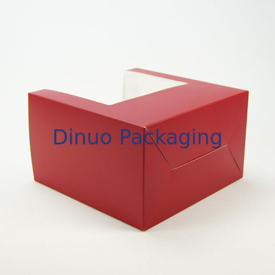 Hộp đóng gói món tráng miệng bánh quy có thể tái sử dụng Clear Window Paper Cupcakes Boxes With Inserts