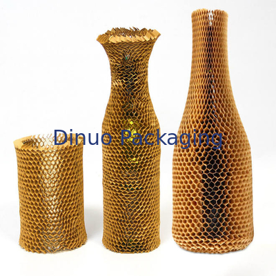 Thân thiện với môi trường thân thiện với môi trường Túi giấy tổ ong Kraft Vỏ chai Đệm bảo vệ