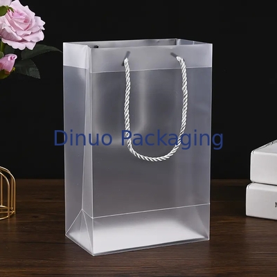 Túi nhựa PVC trong suốt, Túi tote PVC tùy chỉnh để đóng gói rượu vang đỏ