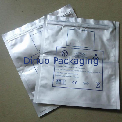 Túi che chắn 500 CÁI ESD Khóa Zip / Mở bạc hàng đầu để bảo vệ chống tĩnh điện