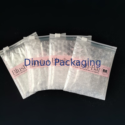 Khả năng sử dụng nhiều lần Khả năng chống sốc PVC rõ ràng Ziplock Zipper Bubble Bag Custom Makeup Cosmetic Packaging