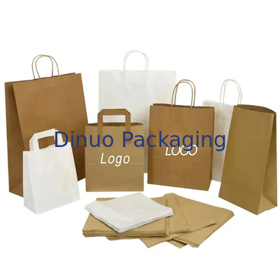 Mua sắm tái chế Thẻ giấy Kraft màu nâu tay phẳng Bao bì thực phẩm Thẻ đồ ăn